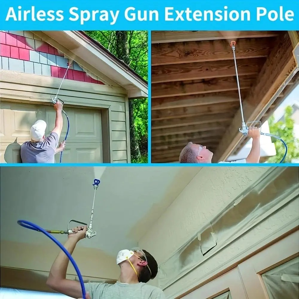 🎨 Pistola Pulverizadora de Pintura Airless 3600 PSI | Manguera de 10 m, Boquillas Reversibles de 180°, 2 Protectores y 2 Varillas de Extensión de Acero Inoxidable para Pintura de Casas y Trabajos Intensivos 💪