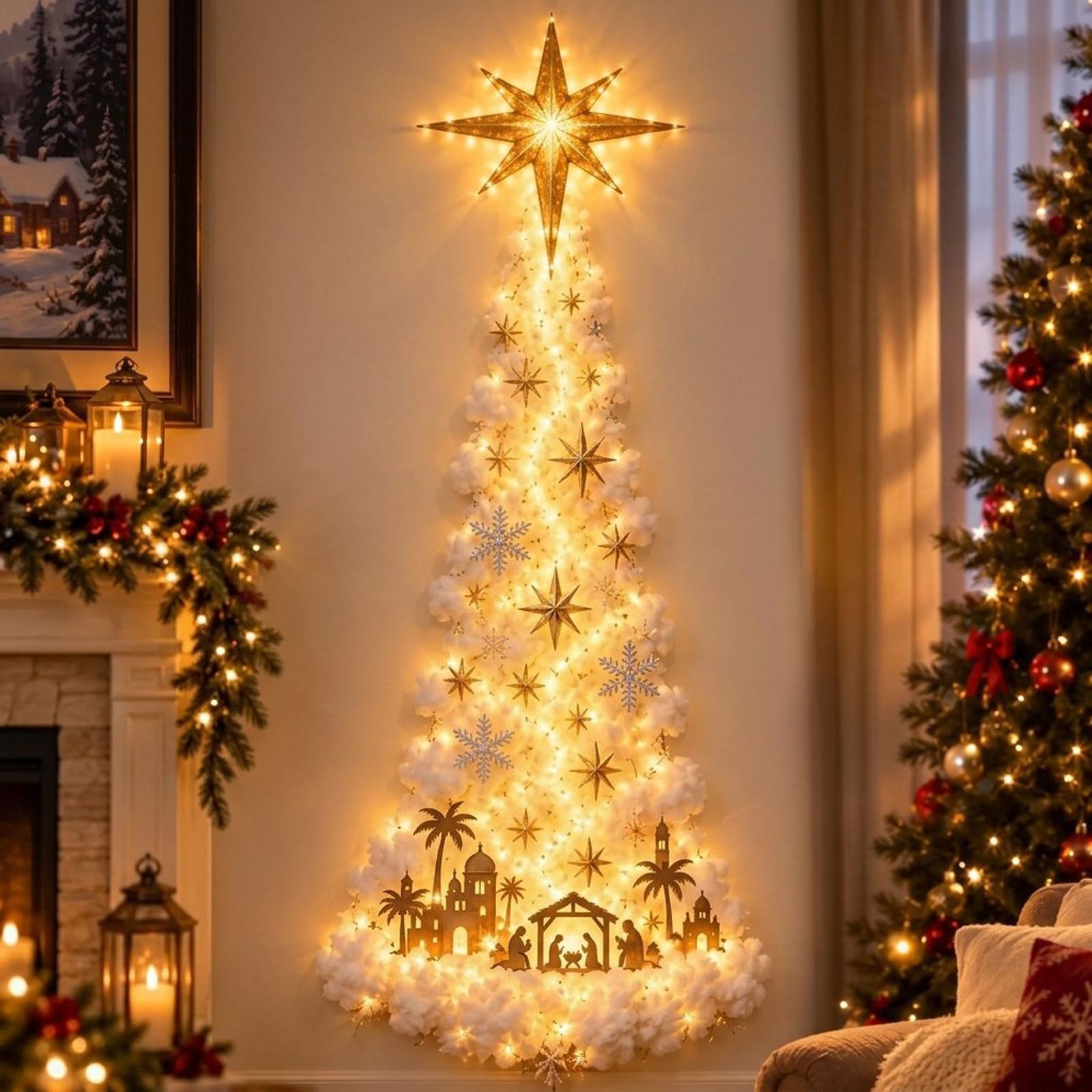 🎄Christmas Magic Trail Wall Light, Christmas Wall Lights, Xmas lights（Conjunto de tres piezas）✨