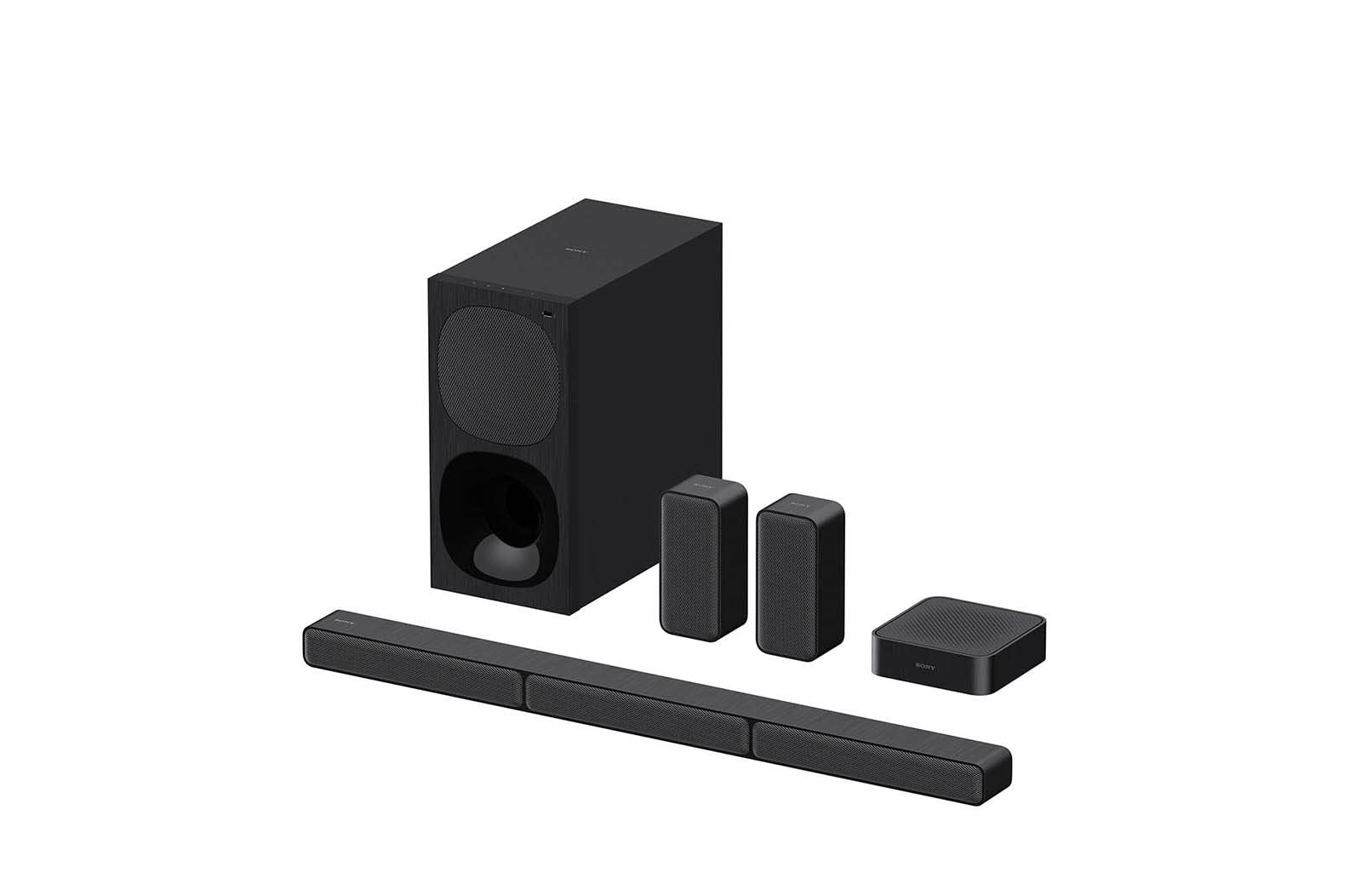 🎬 Sony HT-S40R Teatro en Casa 5.1 con Sonido Surround de 600W, Subwoofer y Bocinas Traseras Inalámbricas para Cine, Música y Videojuegos