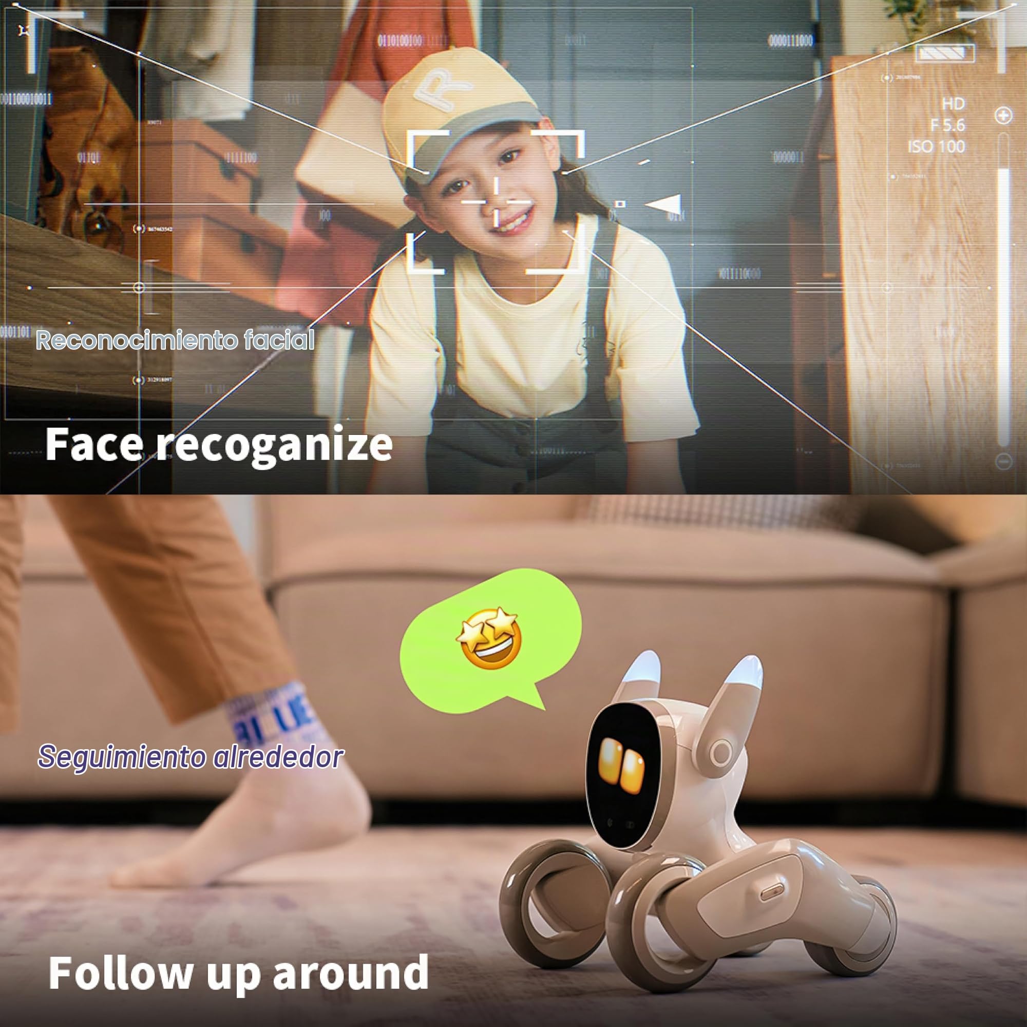 🤖 Loona AI Robot Mascota Inteligente con IA, Cámara HD y Control por Voz
