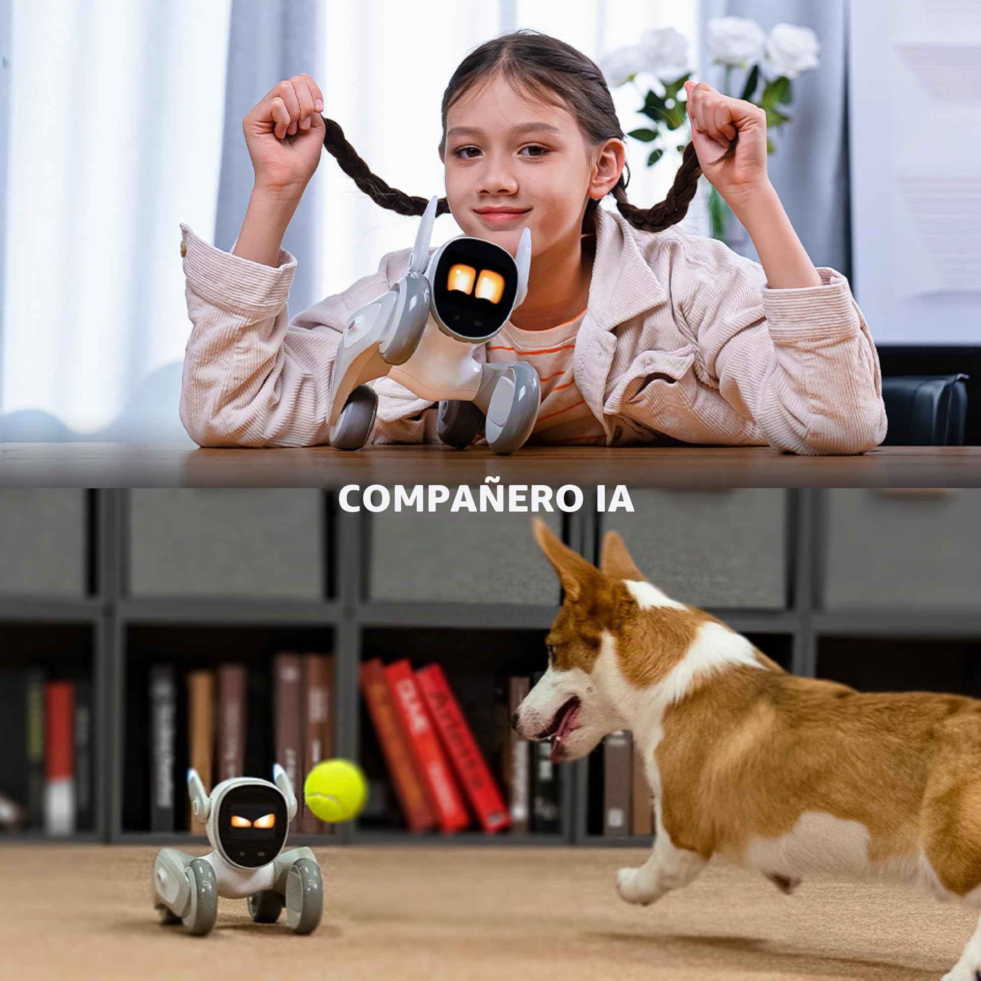 🤖 Loona AI Robot Mascota Inteligente con IA, Cámara HD y Control por Voz