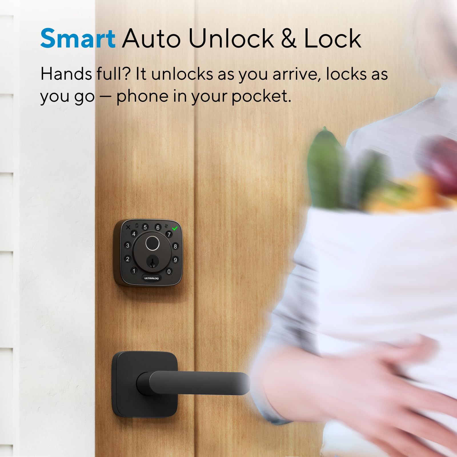 🏠 ULTRALOQ Smart Lock con Huella Digital y App, Cerradura Inteligente sin Llaves con Control Remoto y Seguridad para tu Hogar