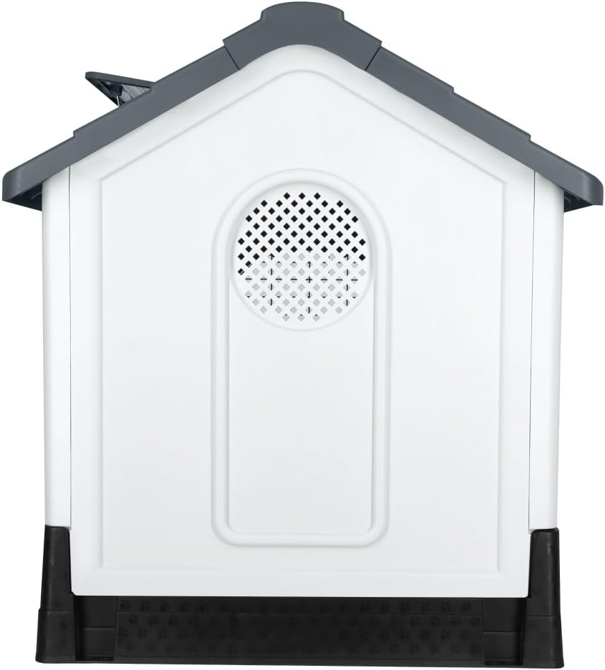 MASCOAMIGO Casa Térmica para Perros Razas Grandes Incluye Puerta con Seguro, Facil de Armar, Limpiar y Guardar, Medidas 105x88x99cm, con Protección UV
