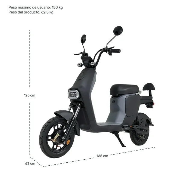Bicicleta Electrica Scooter 55km/h 3 Velocidades 12v Luz Led