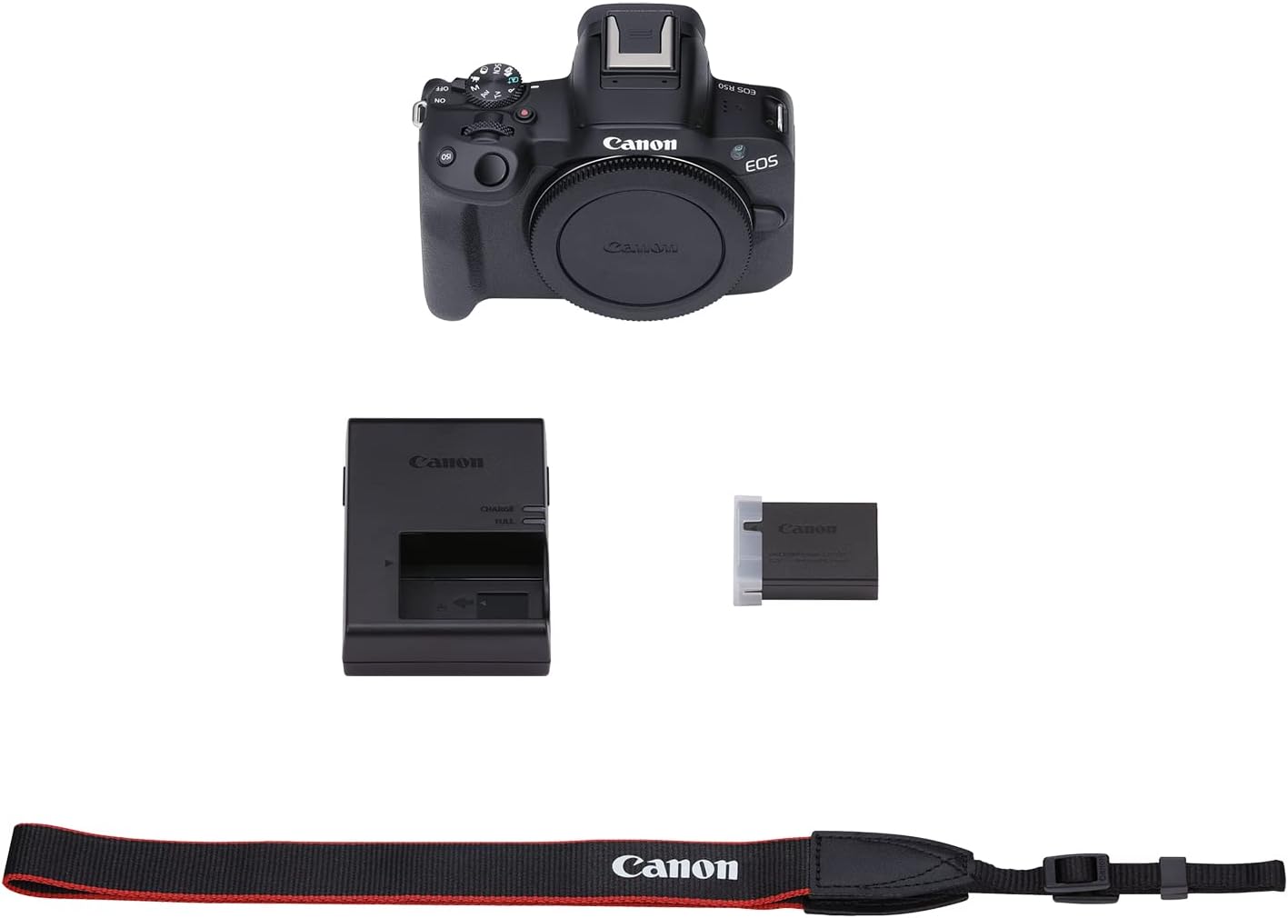 Canon EOS R50 Cámara de vlogging sin Espejo (Negro) con RF-S18-45mm F4.5-6.3 es Lente STM, 24.2 MP, Video 4K, detección y Seguimiento de Temas, Compacto, conexión de Smartphone, creador de Contenido