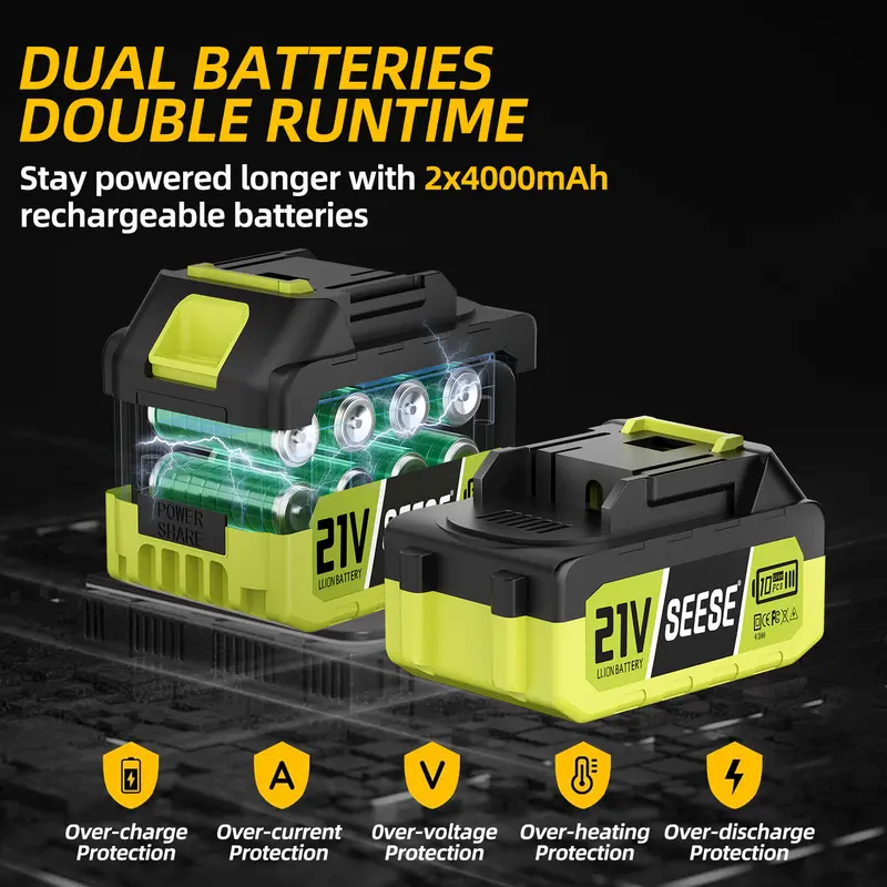 Motosierra SEESII 2 en 1 Inalámbrica con Pértiga Extensible 900W