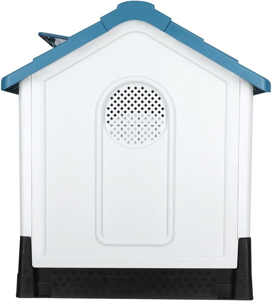 MASCOAMIGO Casa Térmica para Perros Razas Grandes Incluye Puerta con Seguro, Facil de Armar, Limpiar y Guardar, Medidas 105x88x99cm, con Protección UV