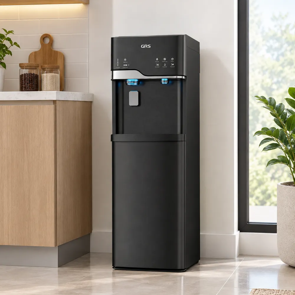 Dispensador de agua 3 temperaturas botellón oculto con fabrica de hielo GWIM3TBSO0 GRS
