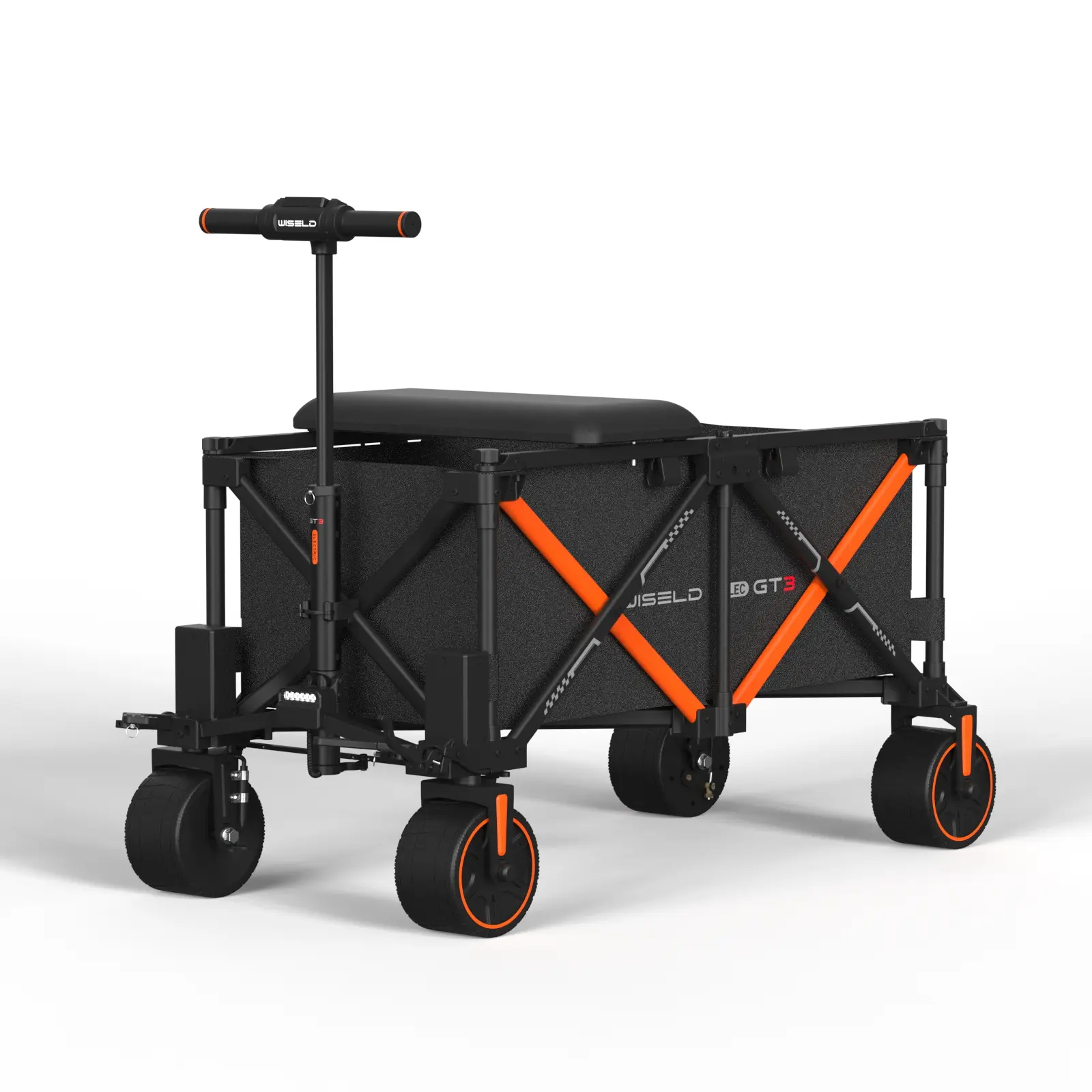 Carrito Eléctrico Plegable para Carga | 1200W Doble Motor | Opciones con Asiento para Conducir y Remolcar