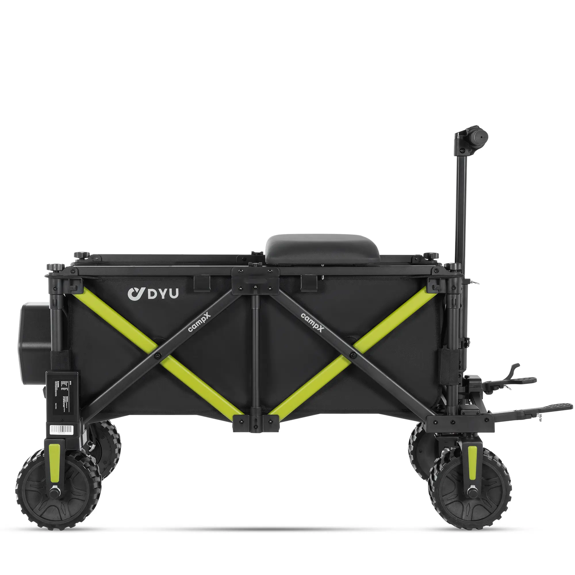 Carrito Eléctrico Plegable para Carga | 1200W Doble Motor | Opciones con Asiento para Conducir y Remolcar