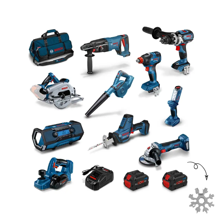BOSCH PROCORE18V BRUSHLESS 10 PIECE 2 X 8.0AH COMBO KIT
