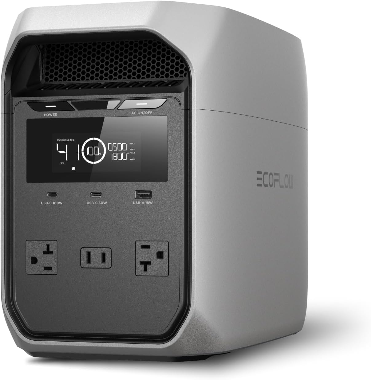 EF ECOFLOW DELTA 3 Series — Estación de Energía Portátil de 1800W para Hogar, Camping y Emergencias, con Carga Rápida, UPS y Energía Solar