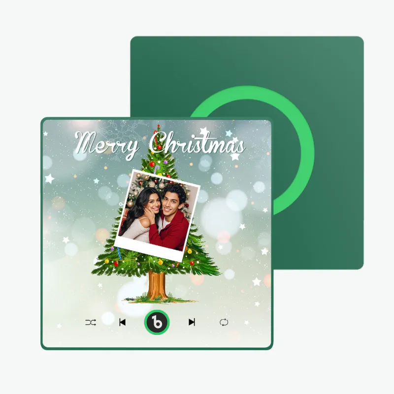 FridgeBeats Framed 4.0 Custom Music And Photo Fridge Magnet Christmas Tree Fridge Magnet for Christmas Gifts-Veria Gifts