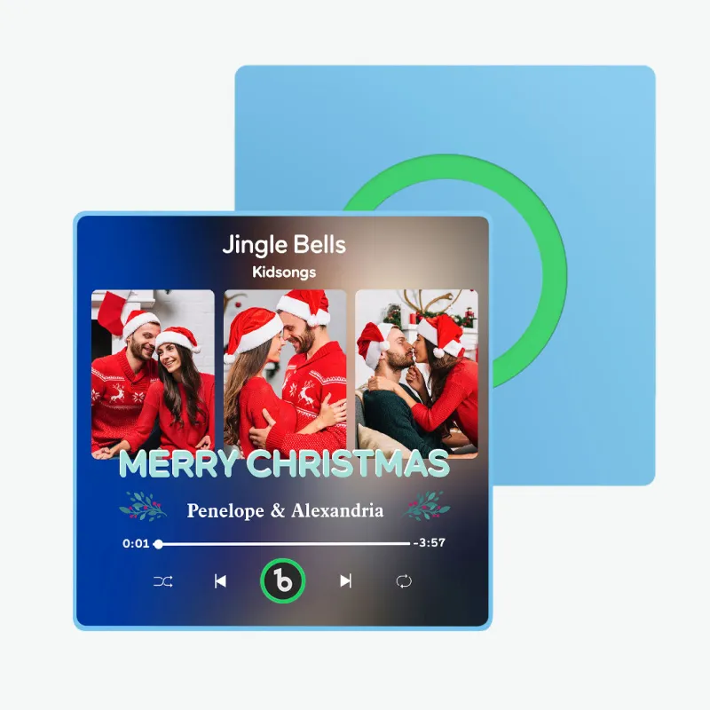 FridgeBeats Framed 4.0 Custom 3 Photos Music Fridge Magnet FridgeBeats Pro Supports Bluetooth Connectivity Christmas Gifts-Veria Gifts