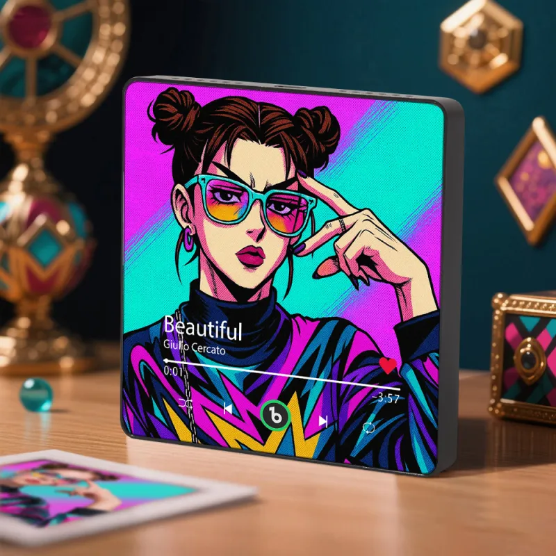 FridgeBeats Framed 4.0 Custom Anime-style Music Fridge Magnet and Photo with Colorful Frame Music Wall Photo Sticker Music Movement-Veria Gifts