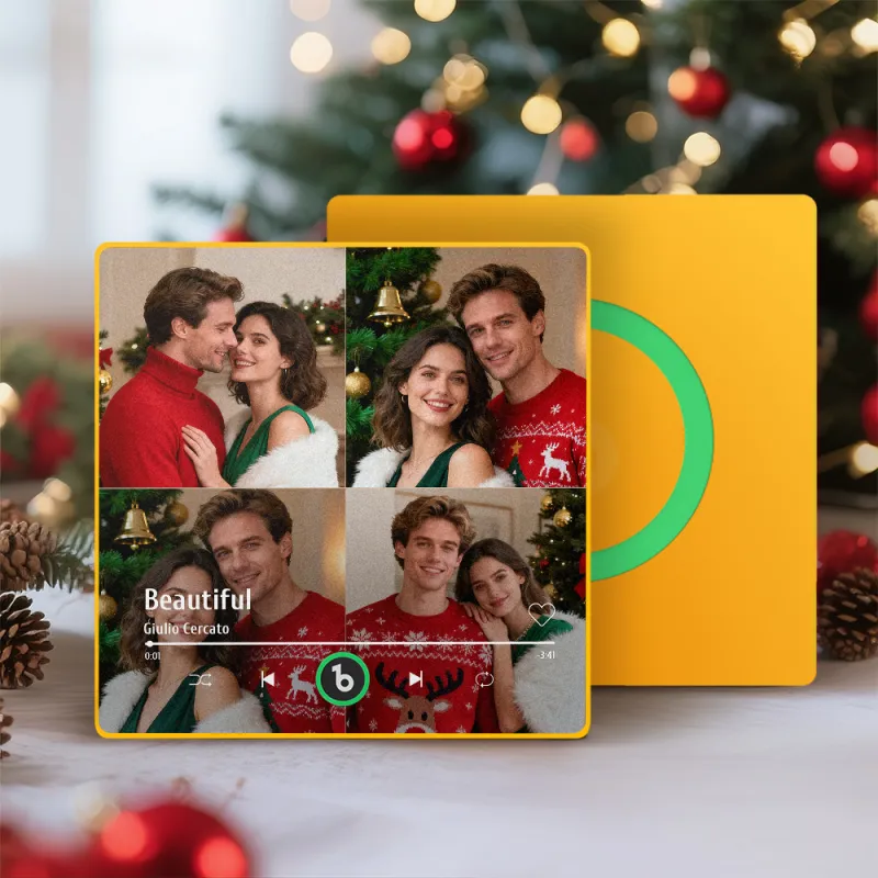 FridgeBeats Framed 4.0 Custom Music Multiple Photos Fridge Magnet That Can Play Music Without Cellphone Supports Bluetooth Connectivity-Veria Gifts
