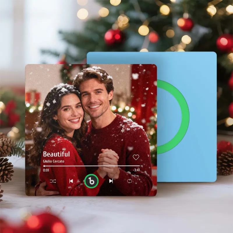 FridgeBeats Frameless 4.0 Custom Music Photo Fridge Magnet That Can Play Music Without Cellphone Christmas Gifts-Veria Gifts