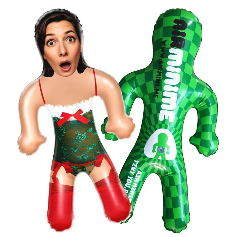 Custom Face Christmas Lingerie Blow Up Dolls Funny Inflatable Balloon Custom Air Doll for Party Favors Christmas Gifts