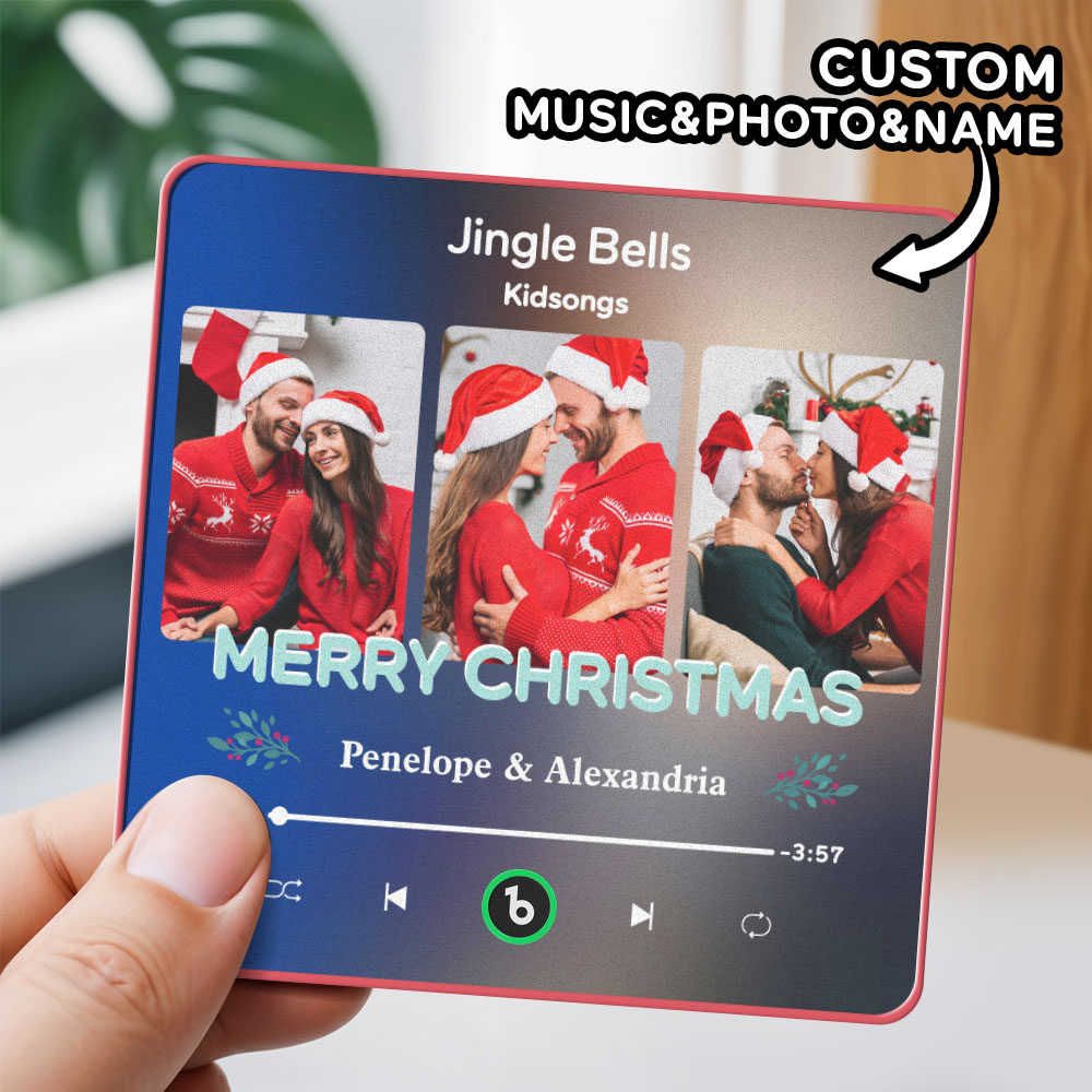 FridgeBeats Framed 4.0 Custom 3 Photos Music Fridge Magnet FridgeBeats Pro Supports Bluetooth Connectivity Christmas Gifts-Veria Gifts