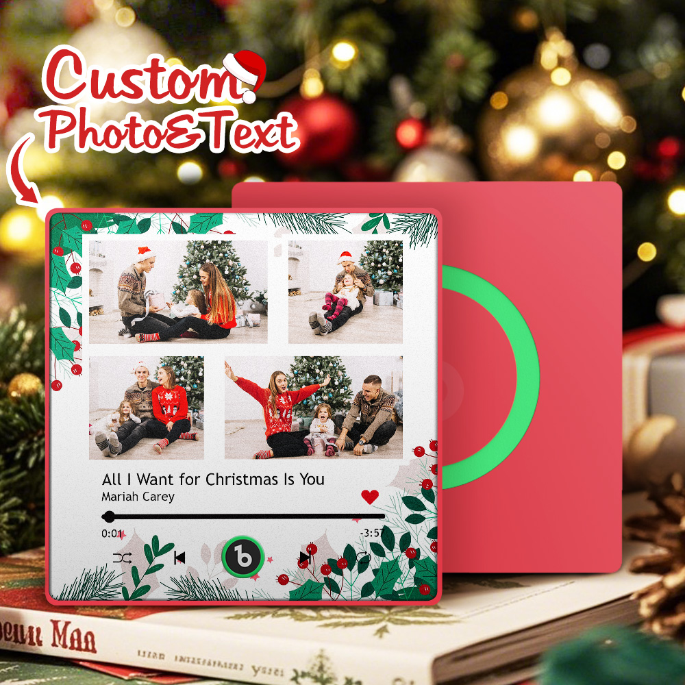 FridgeBeats Framed 4.0 Custom Music Fridge Magnet Personalized Multi Photo Fridge Magnet for Christmas Gift-Veria Gifts