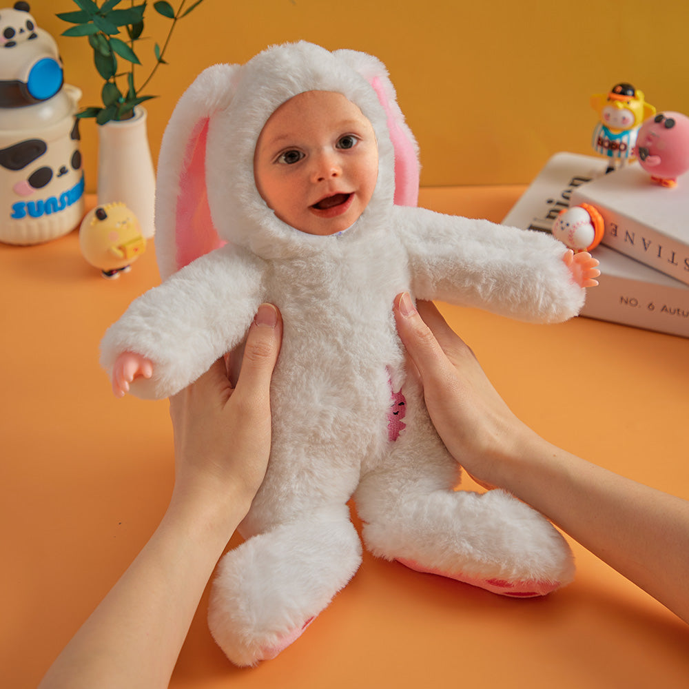Custom Photo Face Doll Plush Bunny Cute Gifts-Veria Gifts