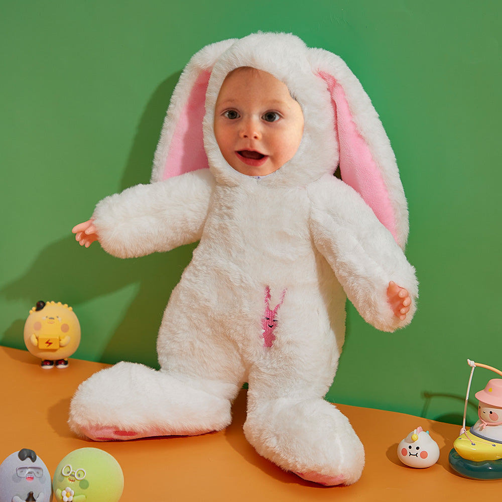 Custom Photo Face Doll Plush Bunny Cute Gifts-Veria Gifts