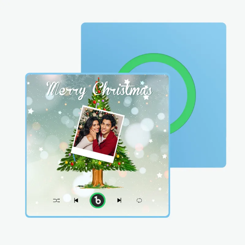 FridgeBeats Framed 4.0 Custom Music And Photo Fridge Magnet Christmas Tree Fridge Magnet for Christmas Gifts-Veria Gifts