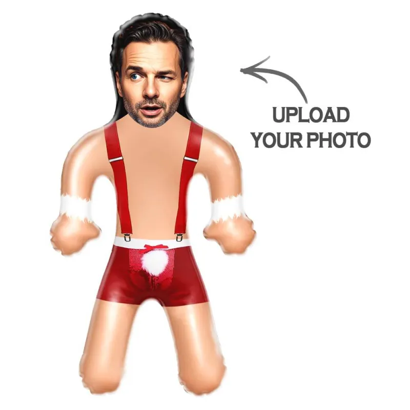 Custom Face Sexy Santa Blow Up Dolls Funny Inflatable Balloon Custom Air Doll for Party Favors Christmas Gifts