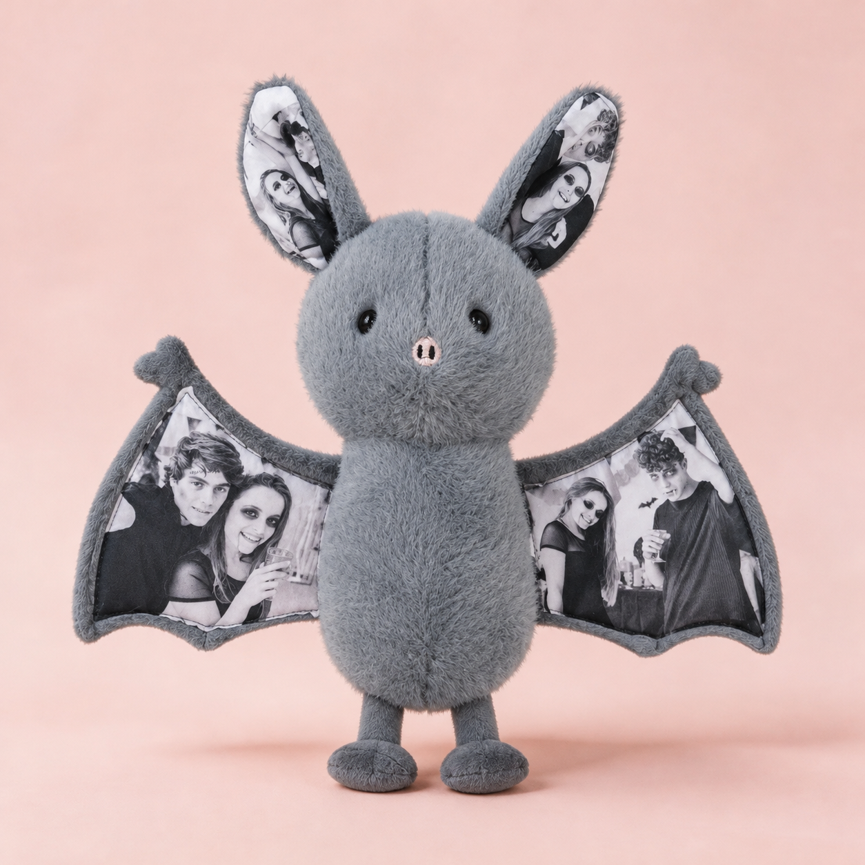 Personalized Photo Bat Plush Custom Halloween Couple Gift-Veria Gifts