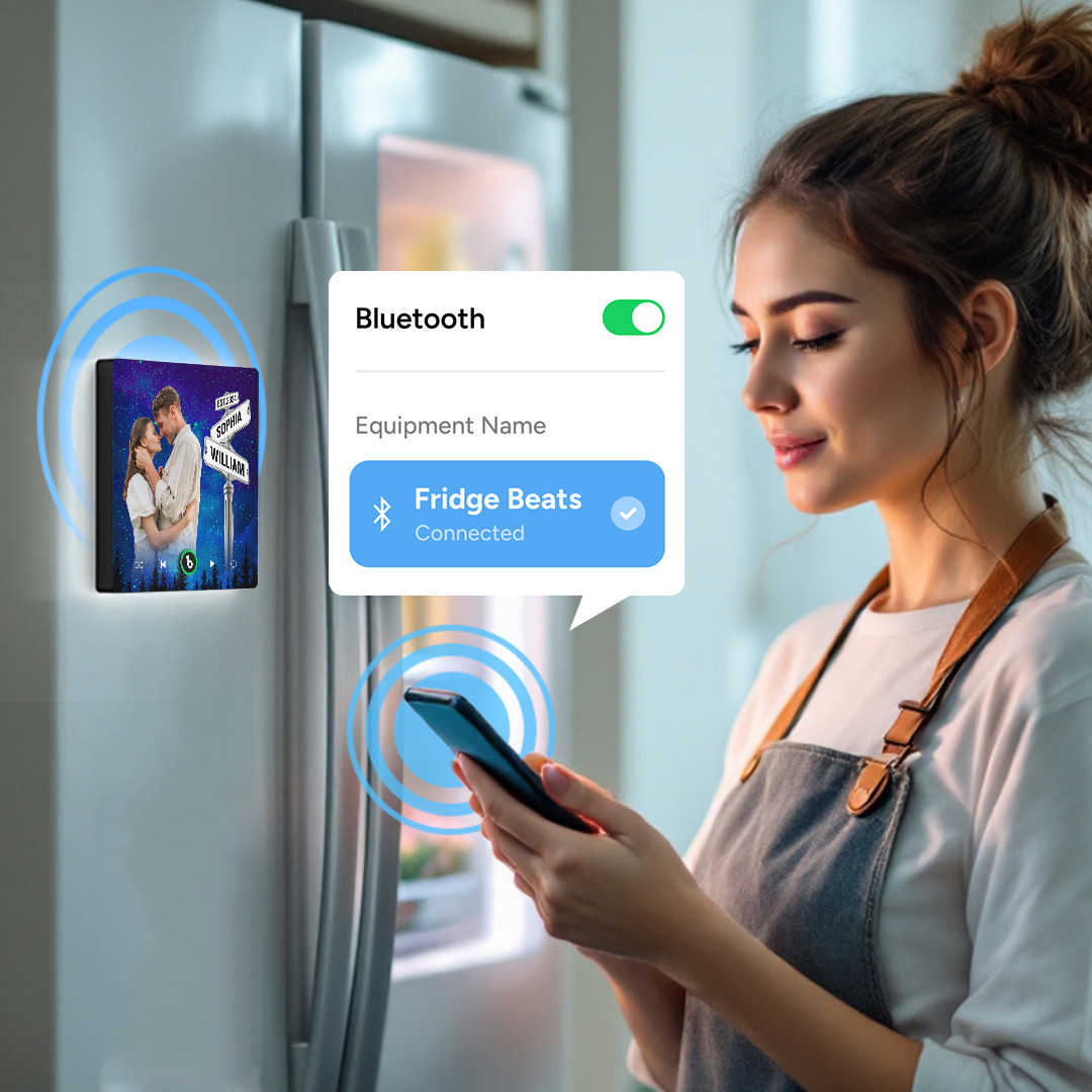 FridgeBeats Frameless New 4.0 Upgrade Custom Music Fridge Magnet Street Sign Style Fridge Magnet Gift for Lover-Veria Gifts