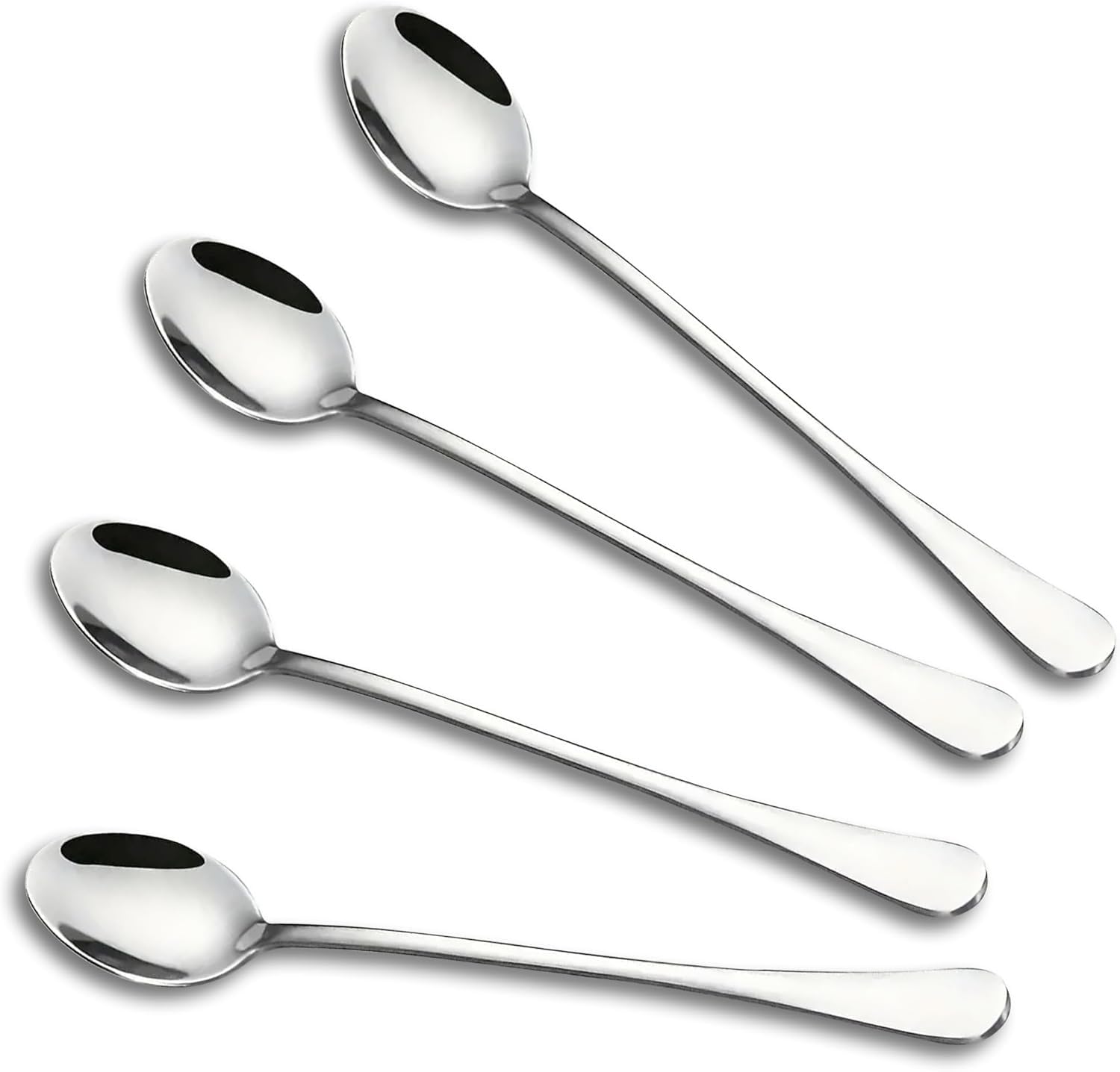 Latte Spoons Set of 4, Long Handle Stainless Steel Coffee Spoons Teaspoons-Four Lisle