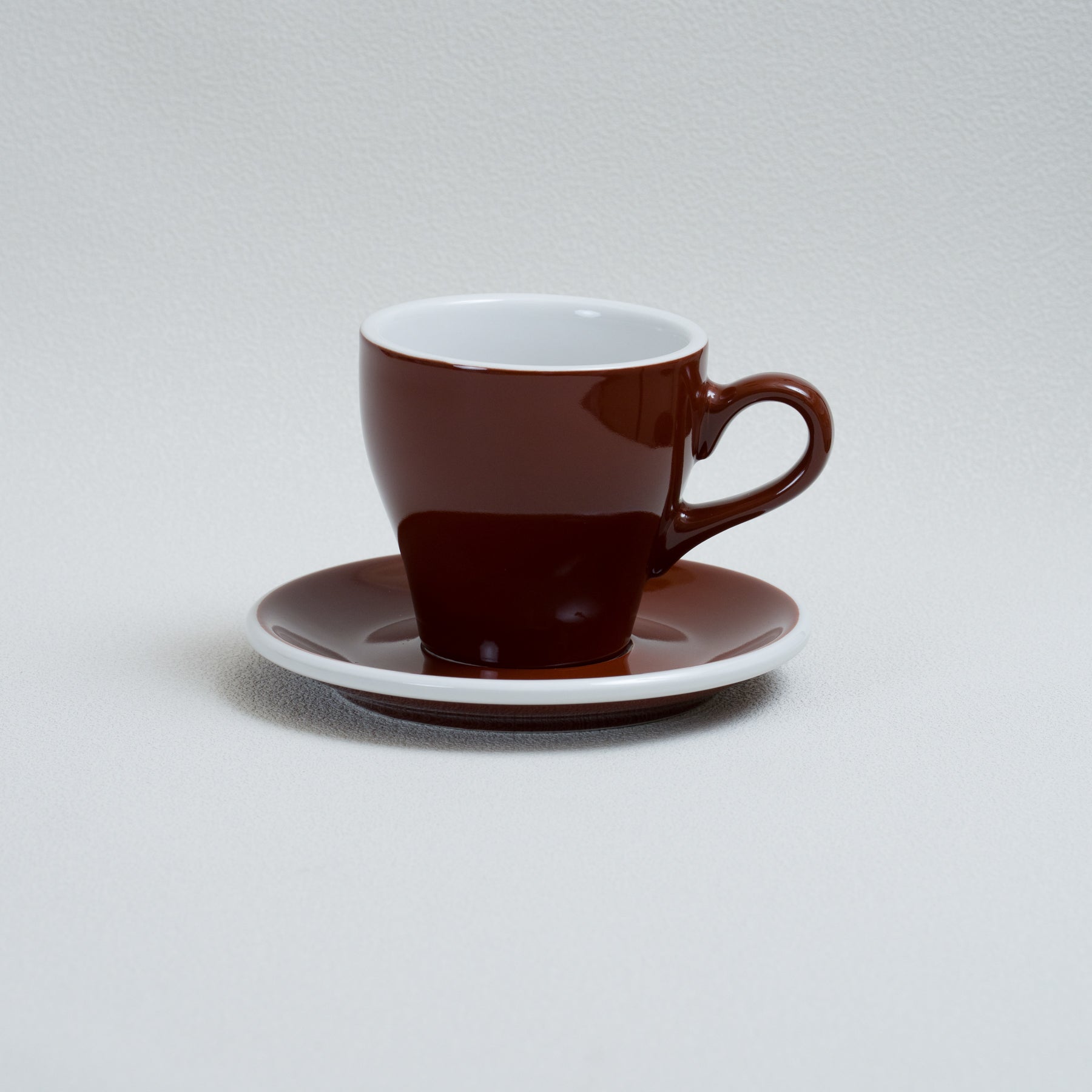 Four Lisle 280ml Cafe Latte Cup and 15cm Cafe Latte Saucer - Detail & Angle View 2
