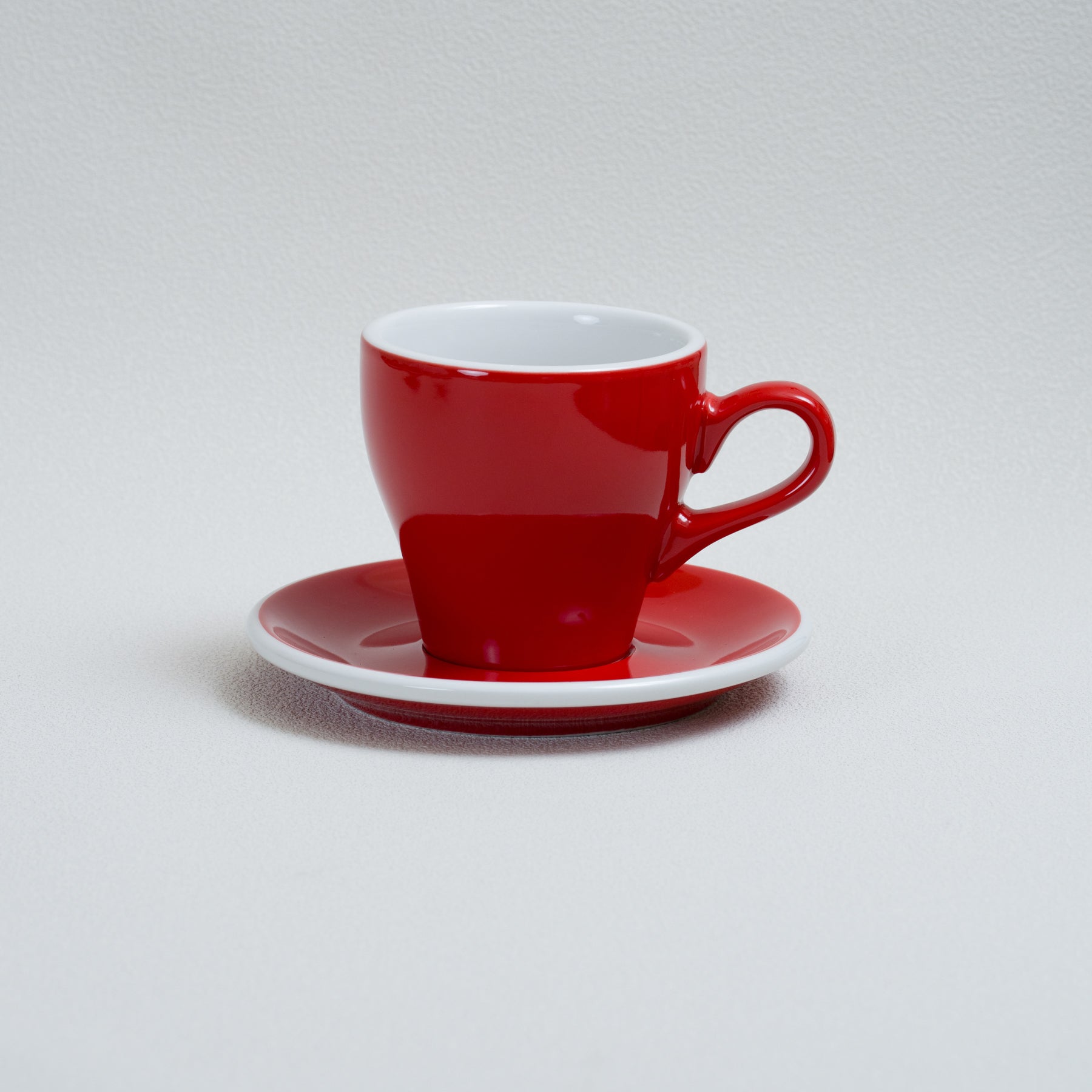 Four Lisle 280ml Cafe Latte Cup and 15cm Cafe Latte Saucer - Detail & Angle View 3
