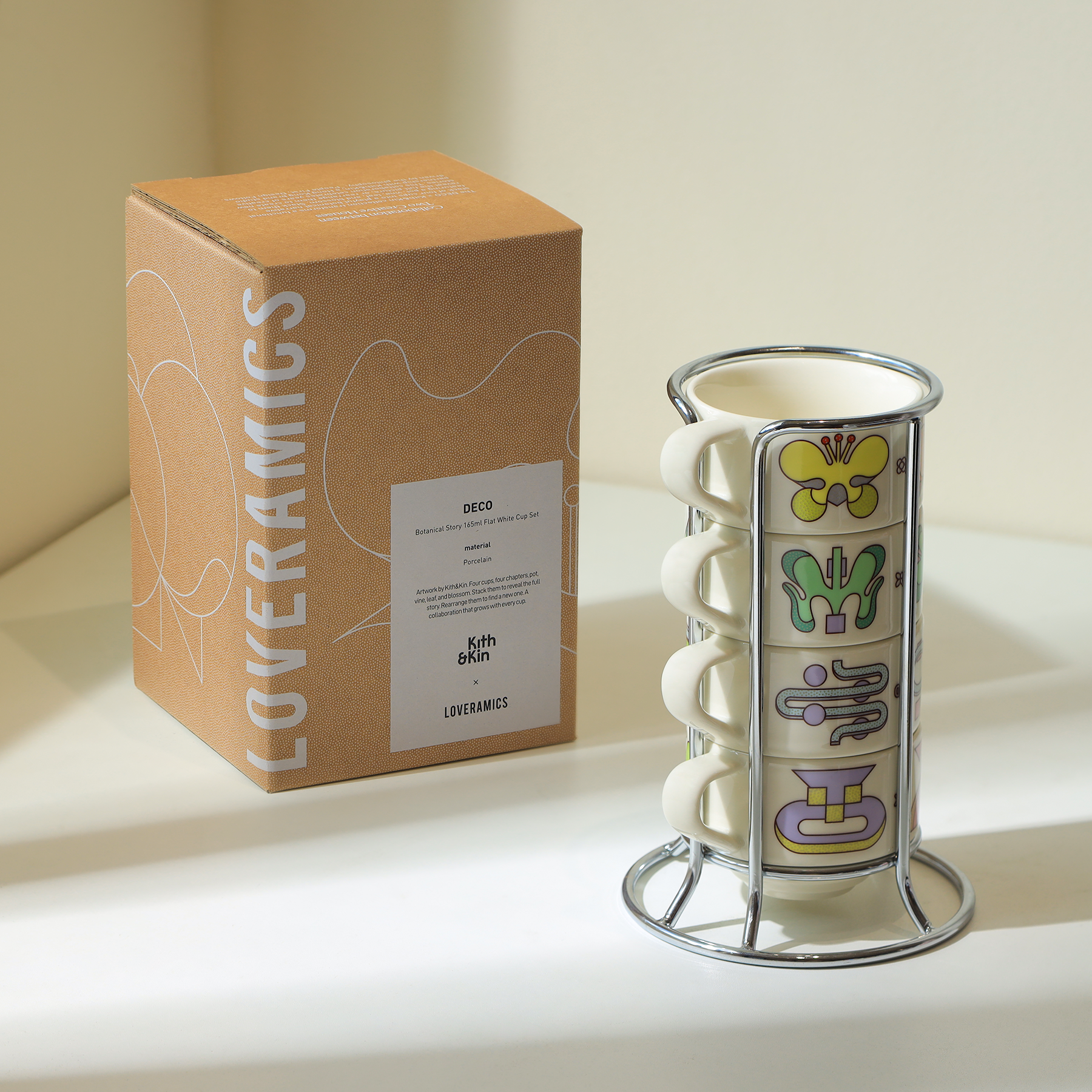 Four Lisle Botanical Story 165ml Flat White Cup Set - Main Product View