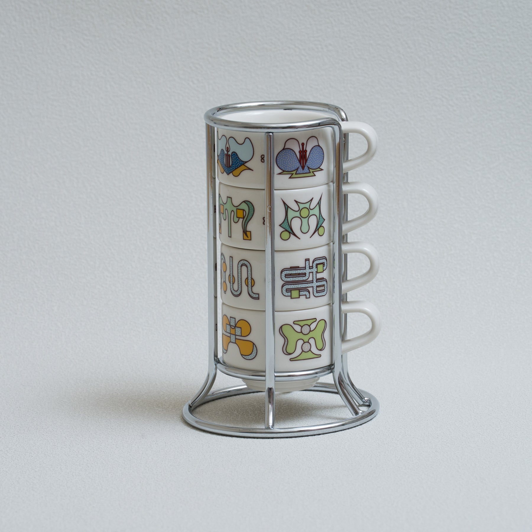 Four Lisle Botanical Story 60ml Espresso Cup Set - Detail & Angle View 2