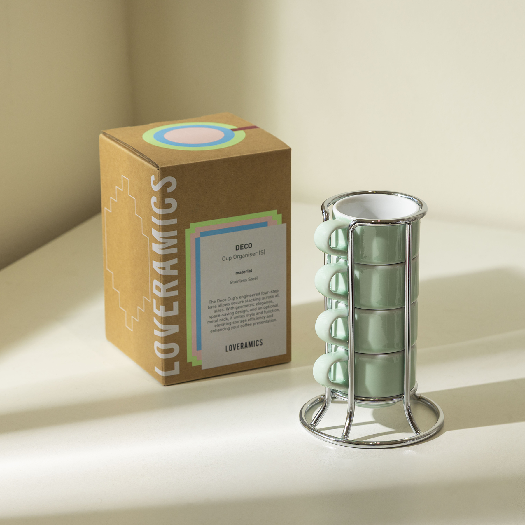 Four Lisle Set of 4 x 60ml Espresso Cups - Detail & Angle View 3