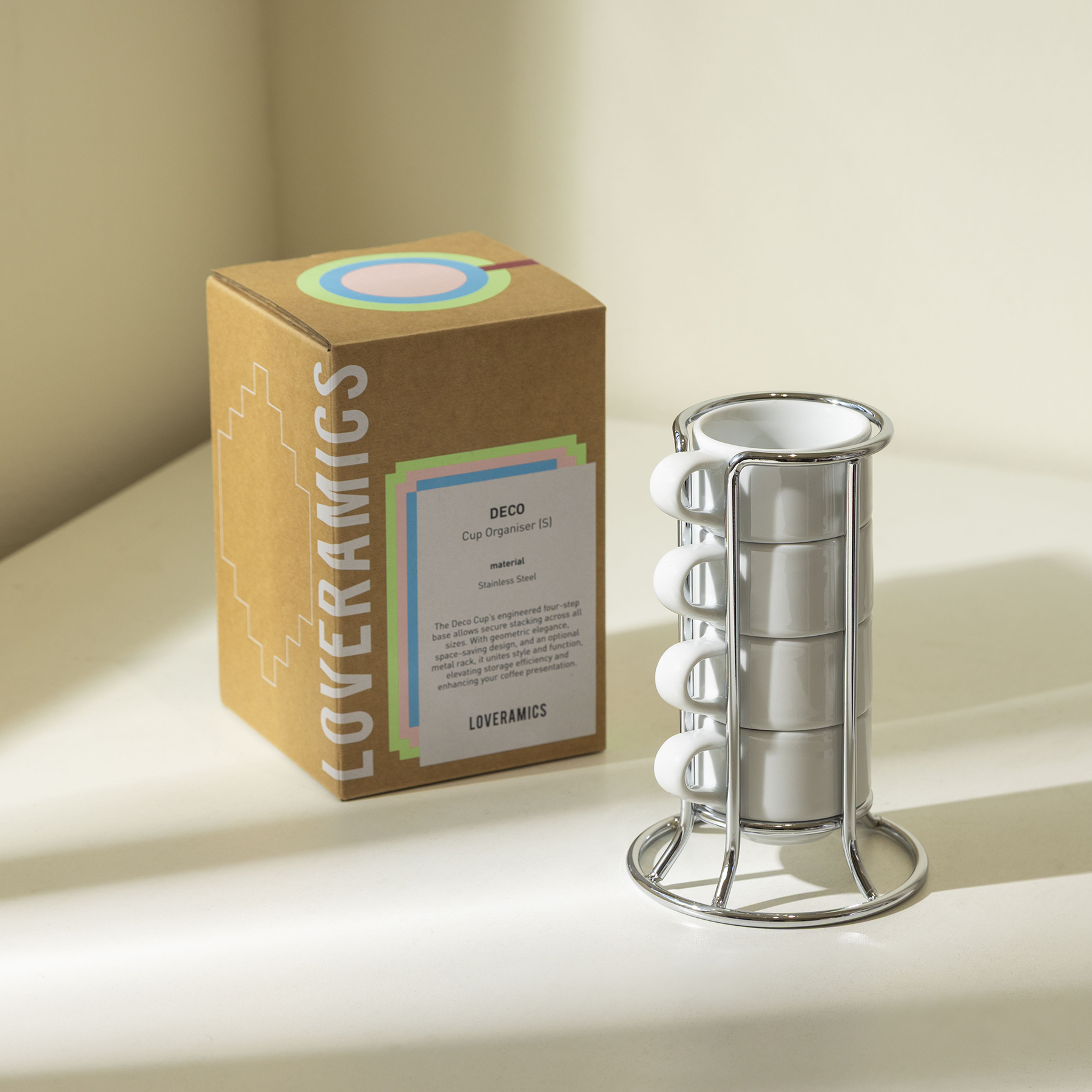 Four Lisle Set of 4 x 60ml Espresso Cups - Detail & Angle View 2