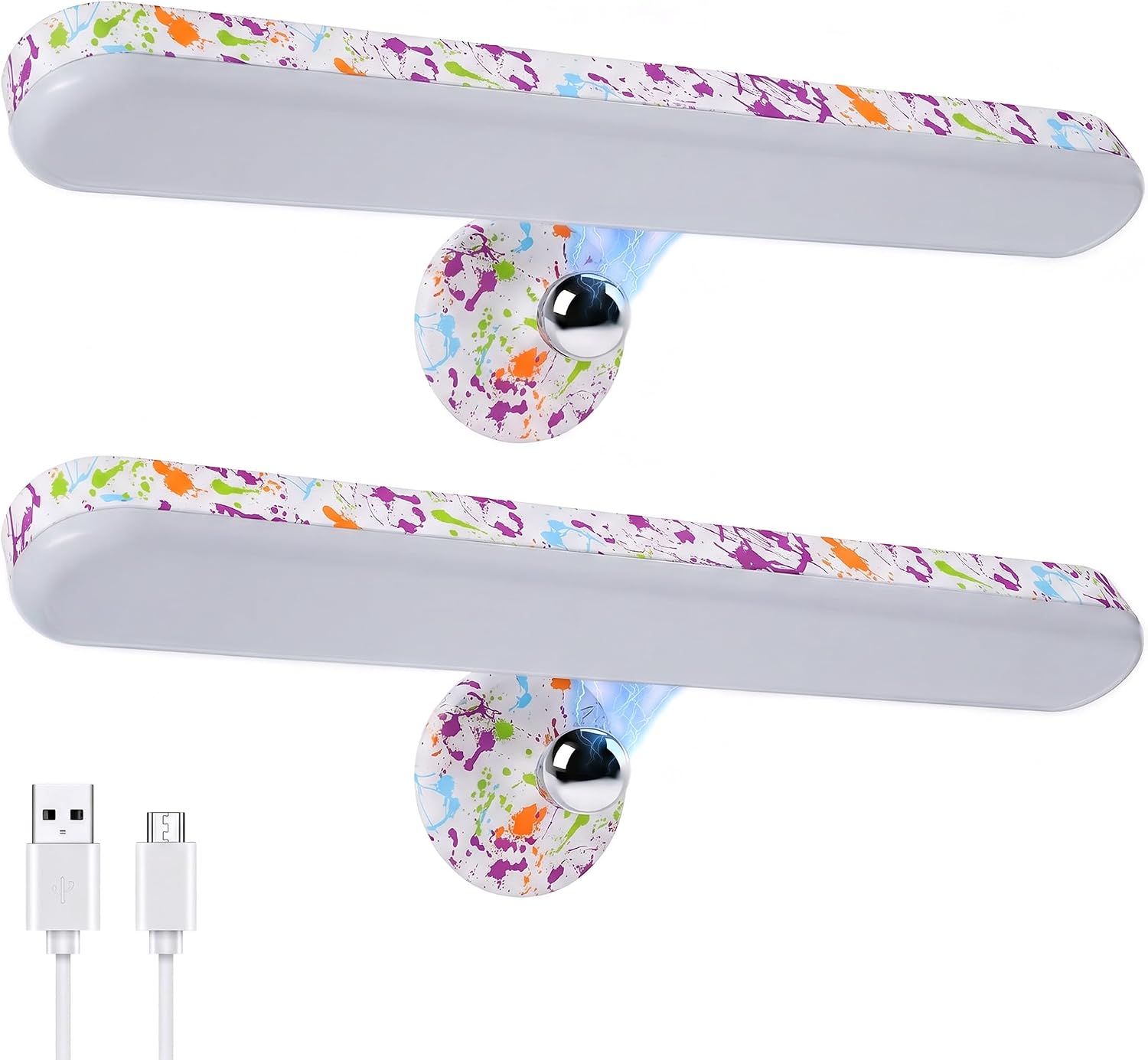 Benreom 2 Pack Rechargeable Vanity Lights for Mirror, Magnetic LED Bars