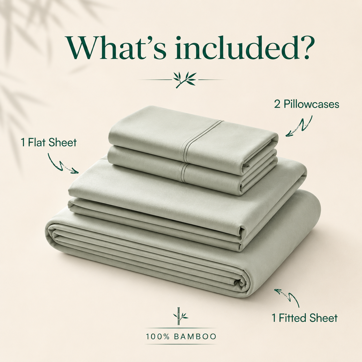 Restnolia Cooling Bamboo Sheet Set - Forest Green, Full - product image 2