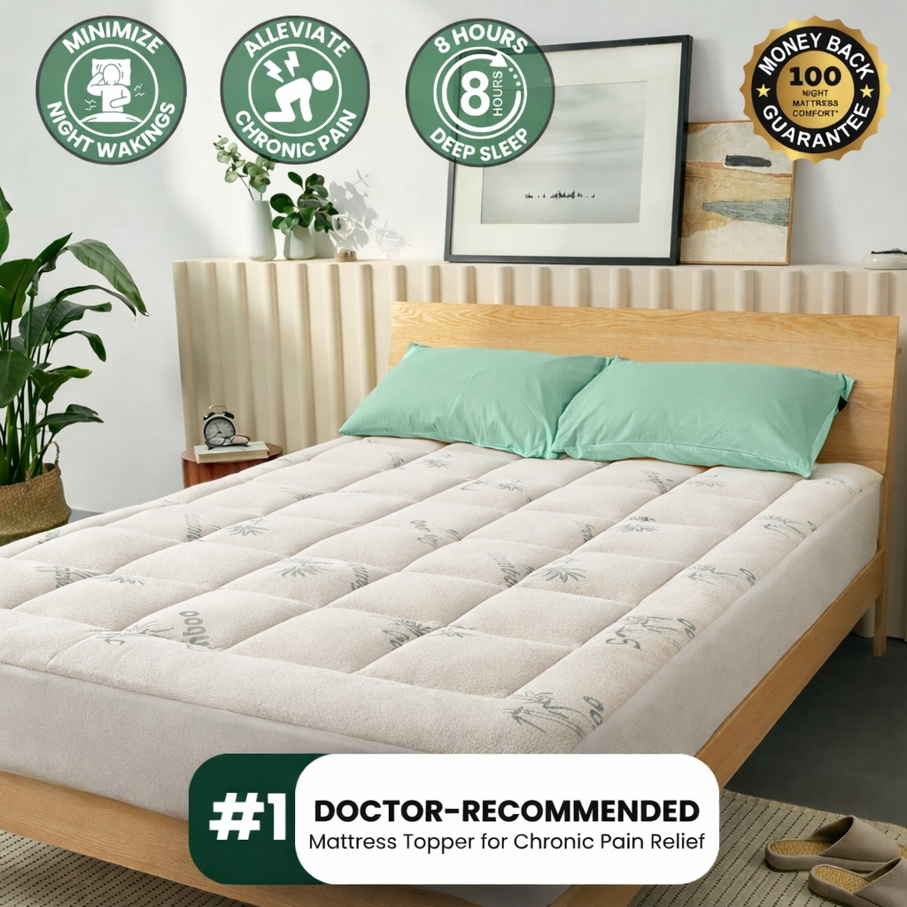 Restnolia Bamboo Mattress Topper - White, Twin XL - product image 3