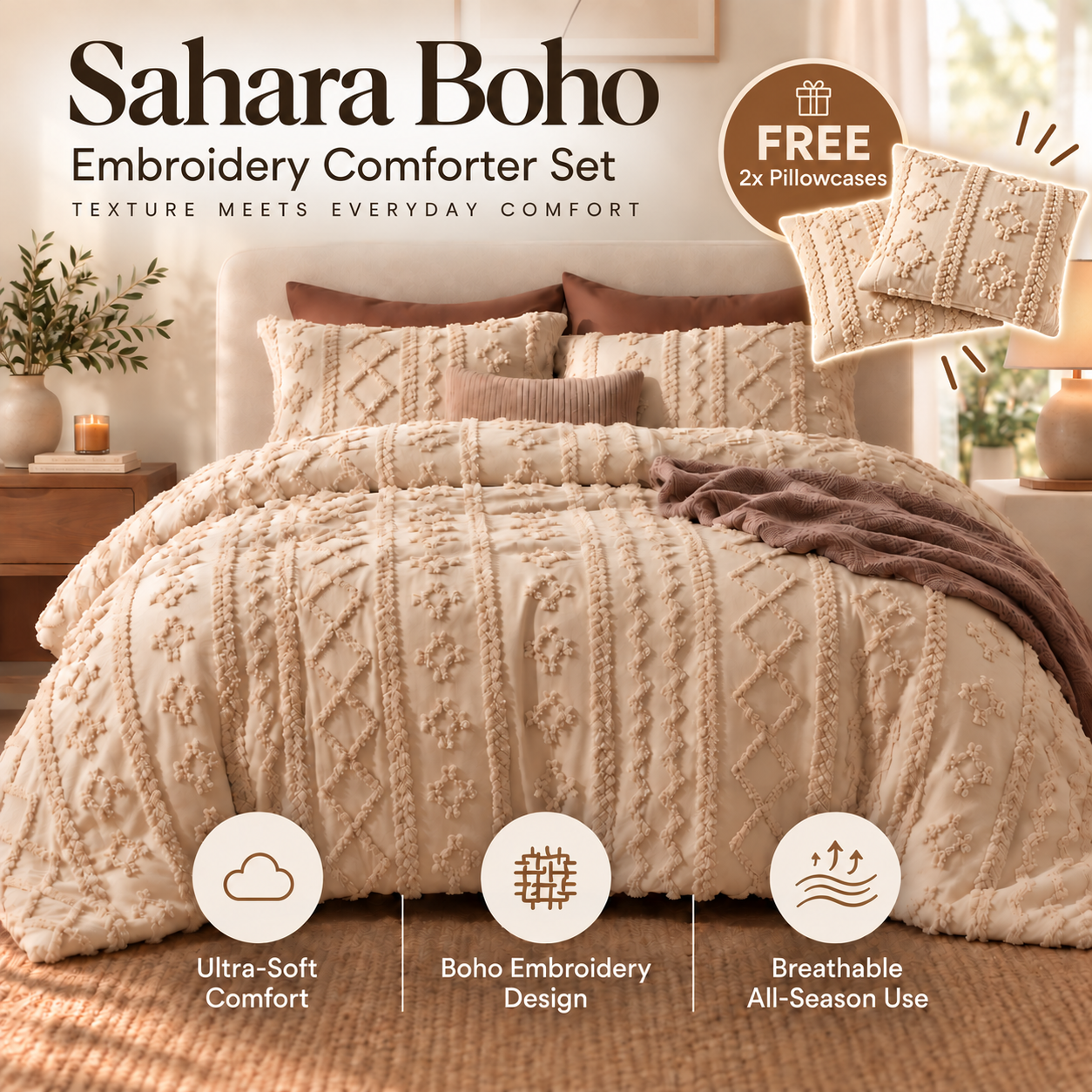 Restnolia Boho Comforter Set - King - product image 1