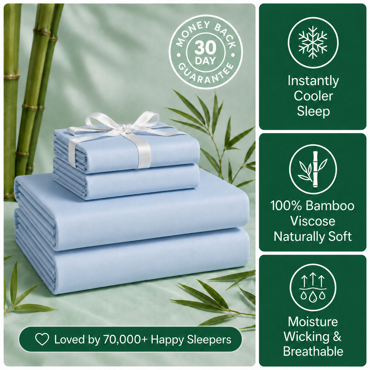 Restnolia Cooling Bamboo Sheet Set - Black, King - product image 12