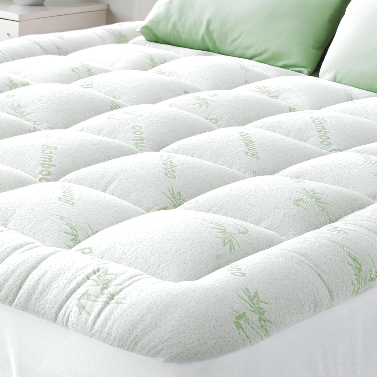 Restnolia Bamboo Mattress Topper - White, California King - product image 7