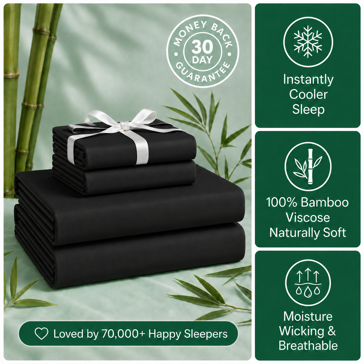 Restnolia Cooling Bamboo Sheet Set - Sage, Queen - product image 7