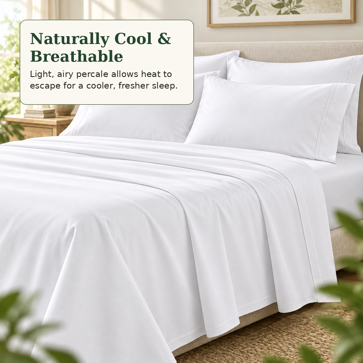 Restnolia Cotton Percale Sheet Set - King - product image 5