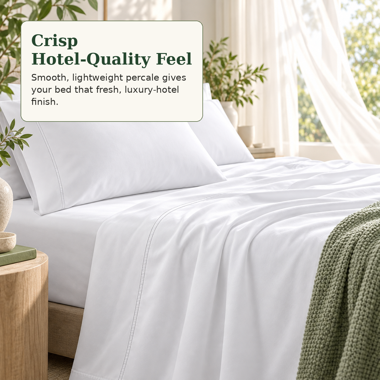 Restnolia Cotton Percale Sheet Set - Twin XL - product image 2