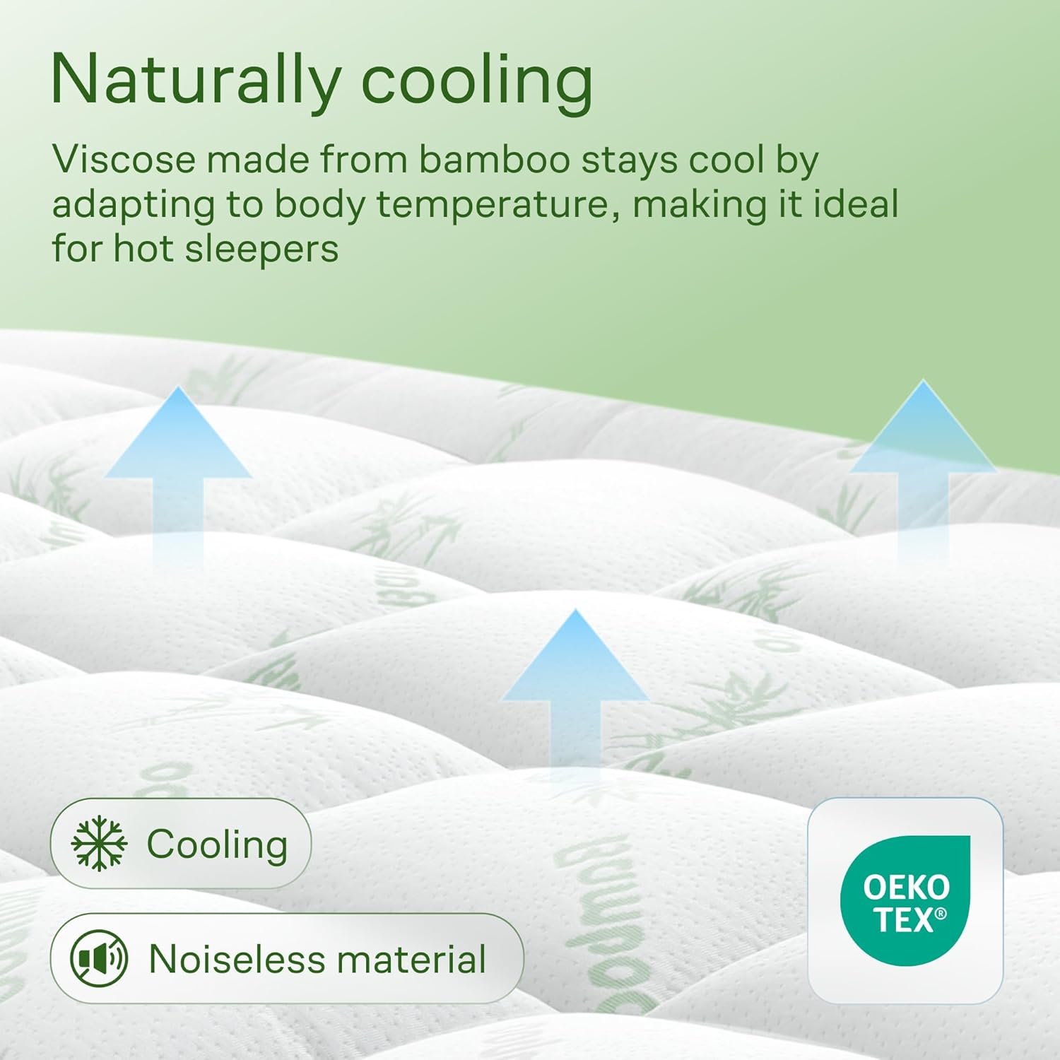 Restnolia Bamboo Mattress Topper - White, King - product image 6