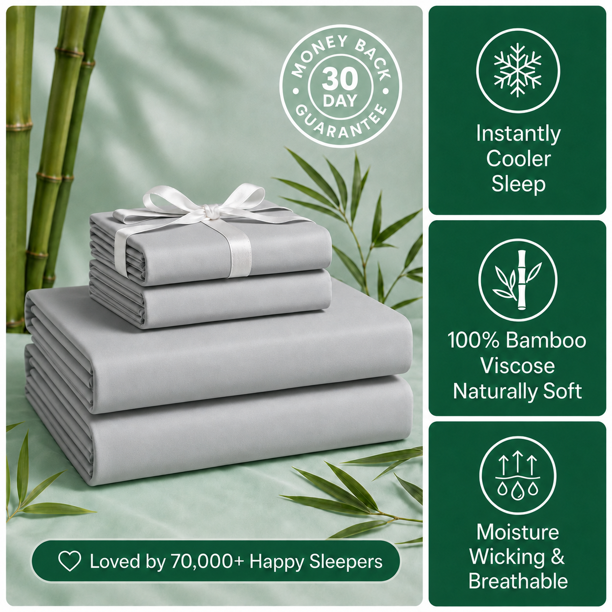 Restnolia Cooling Bamboo Sheet Set - Black, Twin - product image 9
