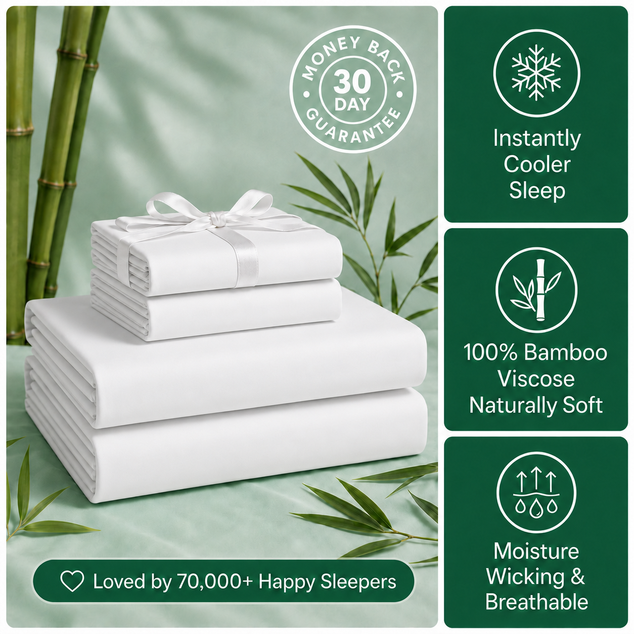 Restnolia Cooling Bamboo Sheet Set - Black, Full - product image 10