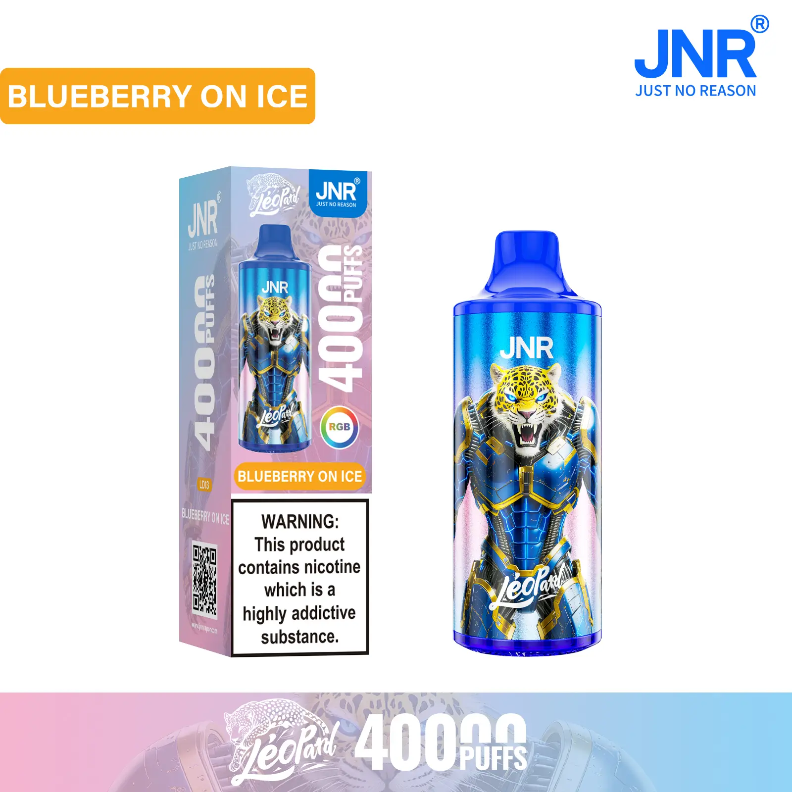 JNR - Léopard - 40K Bouffées - Vape Jetable - Disposable